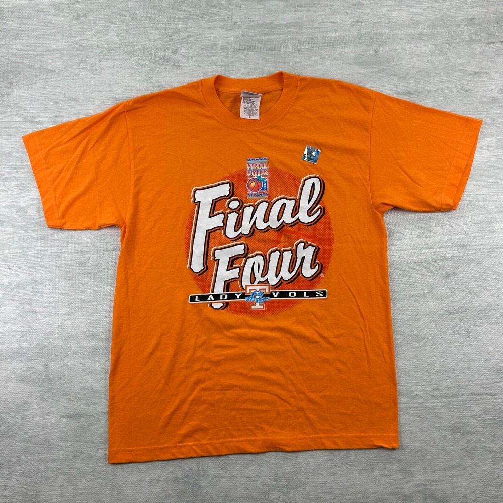 Vintage 2003 Final Four Lady Vols Shirt Size Large Orange NCAA Basketball NEW DS